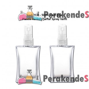 PARFÜM ŞİŞESİ KÖŞELİ CAM 50ml  Kod: 400 