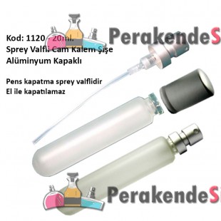 Buzlu Cam Kalem Parfüm Şişesi 20ml Kod: 1120