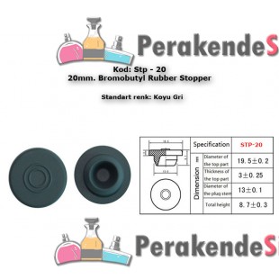 Bromobutyl Rubber Stopper 20mm Kod: STP-20