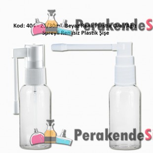 Ağız Spreyli Plastik Şişe 25/30ml Kod: 404 