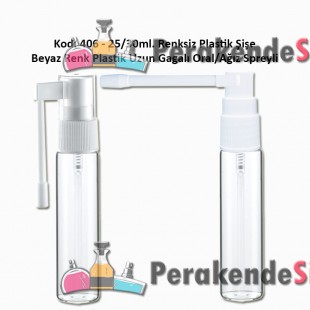 Ağız Spreyli Plastik Şişe 25/30ml Kod: 406 