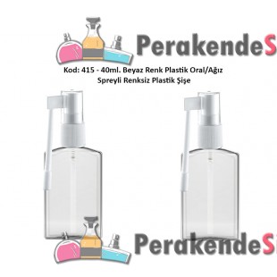 Ağız Spreyli Plastik Şişe 40ml Kod: 415 