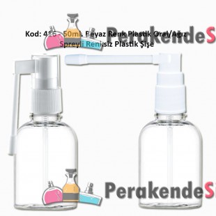 Ağız Spreyli Plastik Şişe 50ml Kod: 416