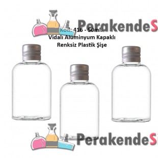 50ml ALÜMİNYUM KAPAKLI PLASTİK ŞİŞE Kod: 416 