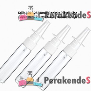 Burun Spreyli Plastik Şişe 25/30ml Kod: 406