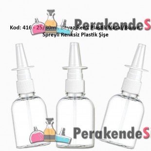 Burun Spreyli Plastik Şişe 25/30ml Kod: 416
