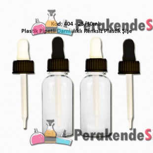 DAMLALIKLI PLASTİK ŞİŞE 25/30ml Kod: 404 