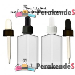 DAMLALIKLI PLASTİK ŞİŞE 40ml Kod: 415 