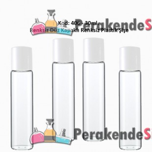 PLASTİK DÜZ KAPAKLI PLASTİK ŞİŞE 30ml Kod: 406 