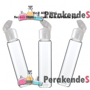 FLIPTOP - ÇITÇIT KAPAKLI PLASTİK ŞİŞE 30ml Kod: 406 