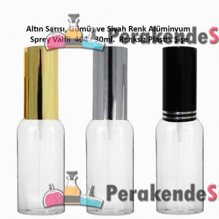Plastik Parfüm Şişesi Alüminyum Spreyli 30ml. Kod: 404 