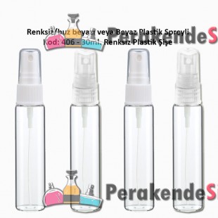 Plastik Parfüm Şişesi Plastik Spreyli 30ml Kod: 406 