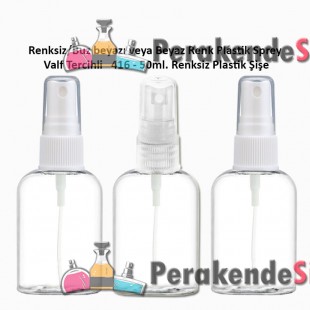 Plastik Parfüm Şişesi Plastik Spreyli 50ml Kod: 416 