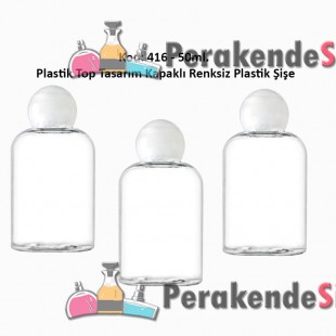 TOP KAPAKLI PLASTİK ŞİŞE 50ml Kod: 416 